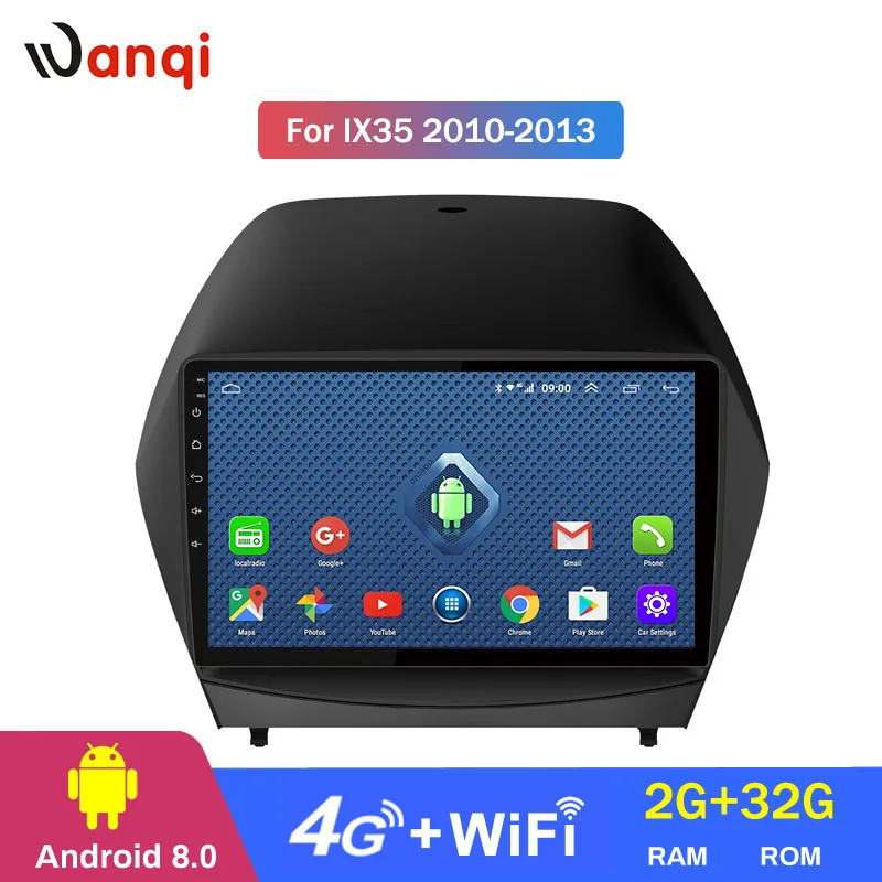 4G Lte All Netcom 9 inch Wanqi 9.1 Car Radio DVD Player for Hyundai IX35 2010-2013 GPS Navigation | Автомобили и мотоциклы