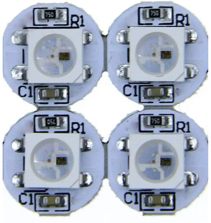 Светодиодный точечный светильник WS2812B 100 шт. 5050 RGB SMD радиатор печатная плата 1