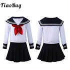 Японская школьная форма, юбка для девочек, матросский наряд, костюмы, униформа JK, костюм для девочек, плиссированная юбка, косплей, школьная форма