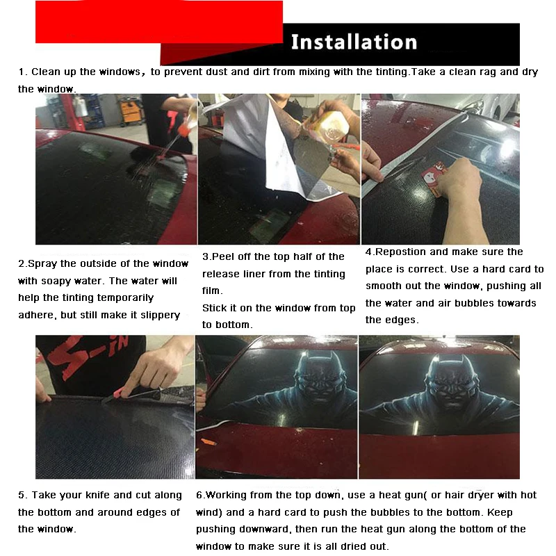 Car Horrible Ghost Rear Windshield Decal Window Thriller Graphic Sticker 70x130cm Vinyl Wrap 3D Pattern Decoration OEM | Автомобили и