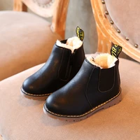 winter children shoes chelsea boots girls leather snow boot retro big boys british style ankle boots water proof kids rain boots