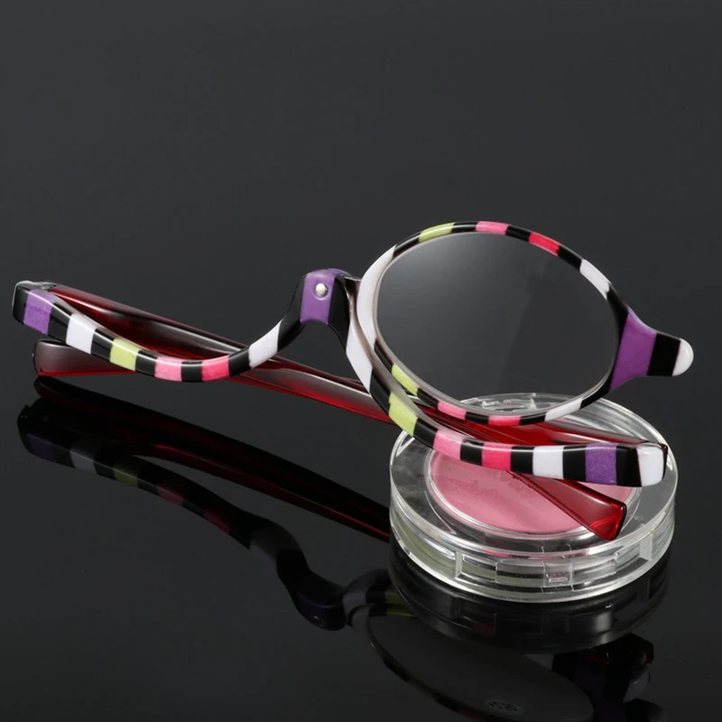

Magnifying Glasses Rotating Women Makeup Reading Glasses Folding Eyeglasses Cosmetic General +1.0 +1.5 +2.0+2.5+3.0+3.5+4.0