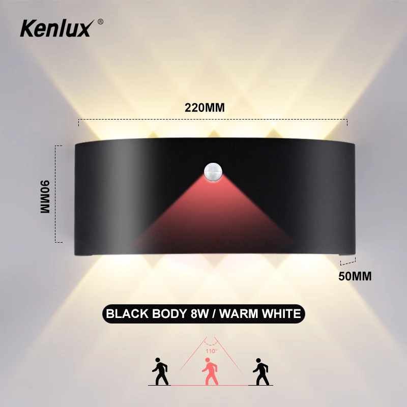 Скандинавский настенный светильник светодиодный алюминиевый наружный