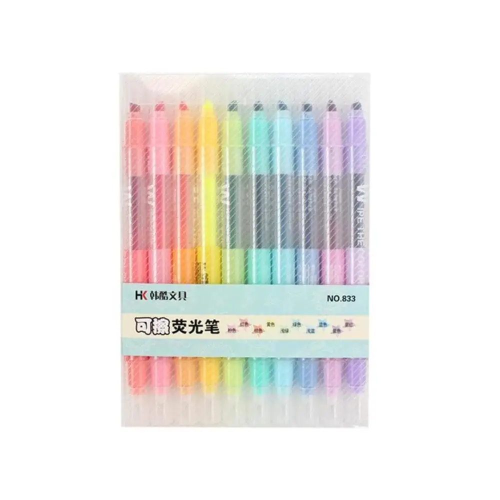 10 шт. двухсторонний стираемый Маркер Маркеры пастельные жидкие мел маркер