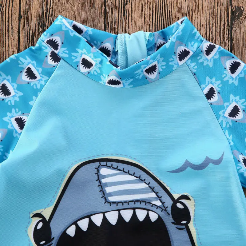 2020 модный трендовый цельный купальник для маленьких мальчиков Милый Летний