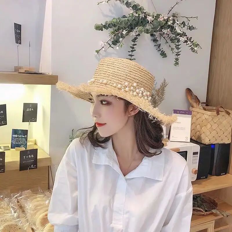 Шляпа Luna &amp Dolphin Женская ручной работы Пляжная Соломенная Панама от солнца из