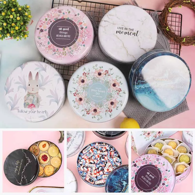 Большая жестяная коробка для печенья конфет домашняя десертов молока пустая