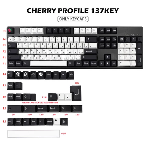 Корейский русский шрифт pbt Key cap Cherry Profile Dye Subb Key cap s для переключателей Mx GK61 64 68 Corsair STRAFE K65 K70 G710 + Key Cap