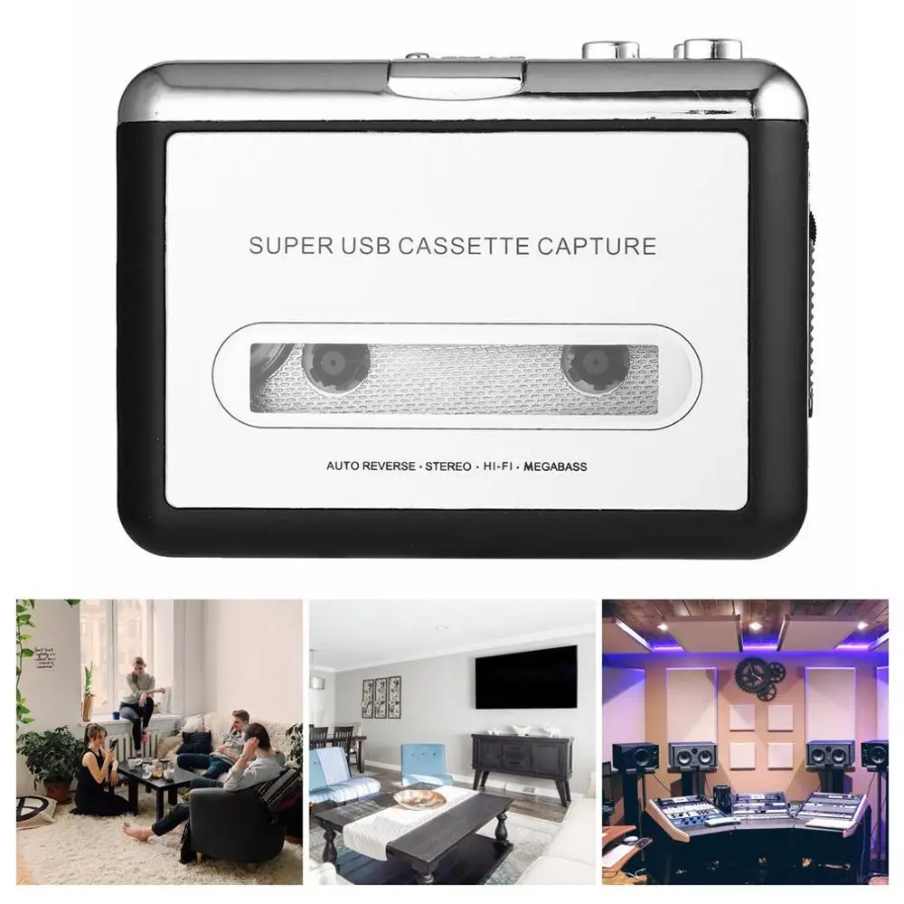 Cassette Player USB Cassette to MP3 Converter Capture Audio Music Player Convert music on tape to Computer Laptop Hot