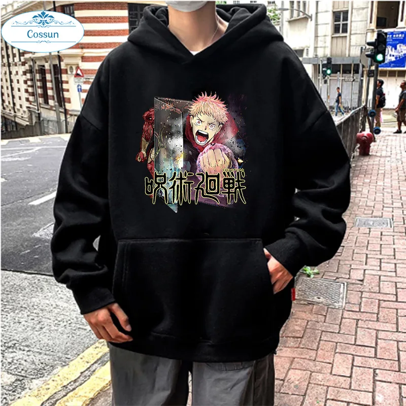 

COSSUN Hot New Anime Jujutsu Kaisen Itadori Yuji Printed Fashion Hoodies Pullover Harajuku Hooded Sweatershirt Unisex