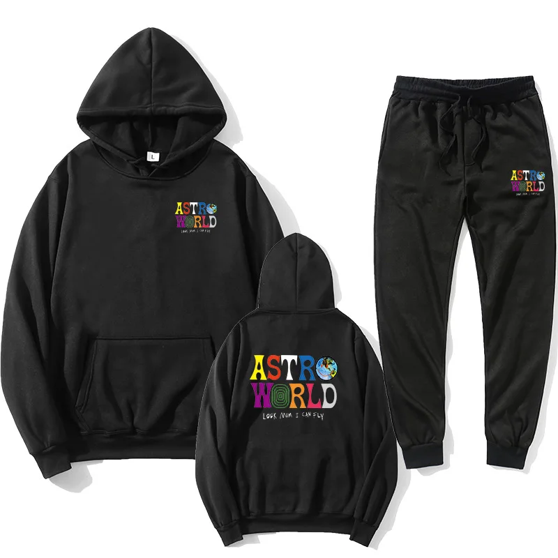 

2021 Astroworld THRILLS AND CHILLS Hoodies Plus pants Autumn Streetwear Pullover Travis Scotts Young Men Women Fashion Hip Hop