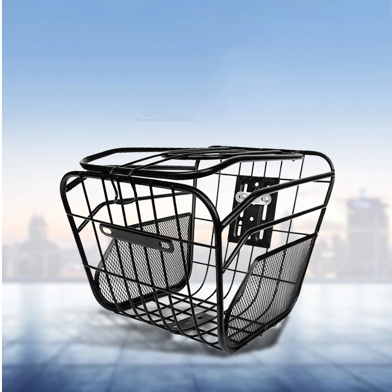 Большая металлическая корзина для велосипеда антикоррозийный Съемный контейнер
