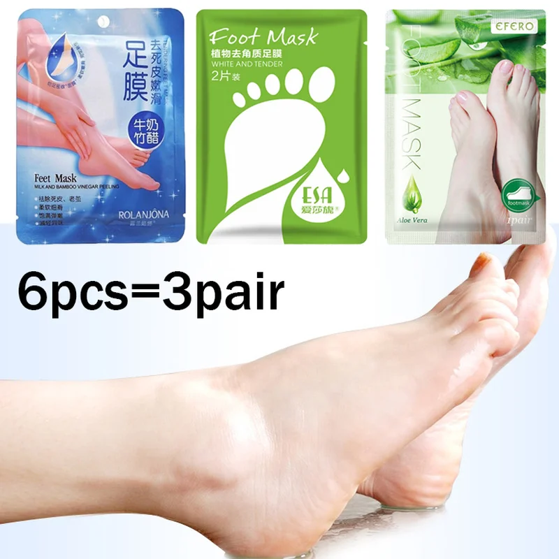 

6 шт. = 3 пары, отшелушивающая маска для ног