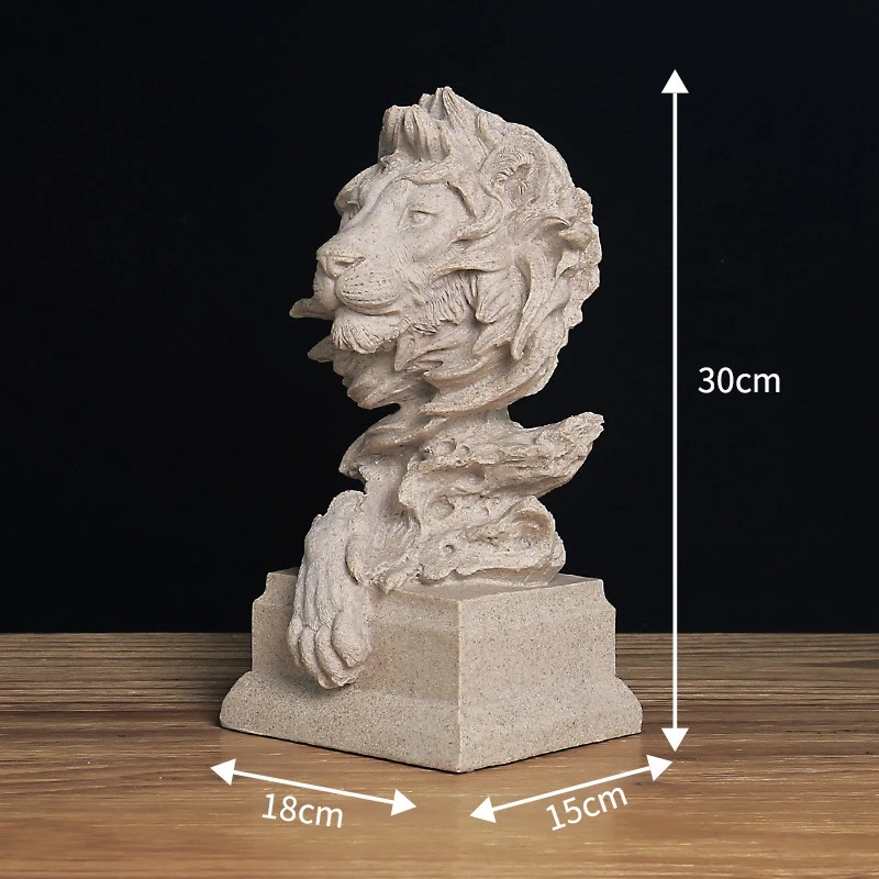

Animal Sculpture Sandstone Lion Ornaments Creative Decoration Porch Study Room Living Room Crafts Ornaments
