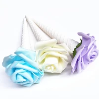 12pcs korean edition stationery rose shape gel pens valentines day color flower bouquet quick dry water pen