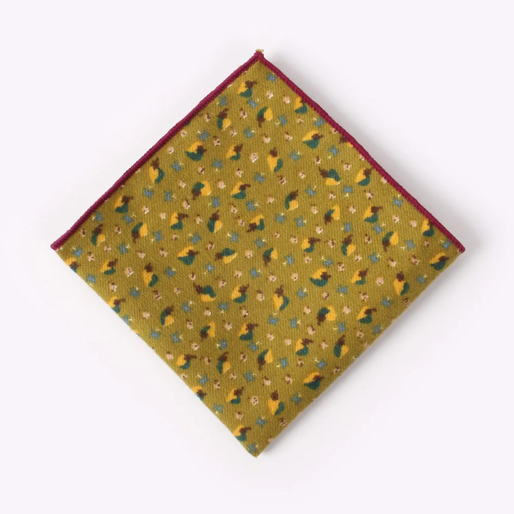 

New Small Suit Pocket Towel Men's Cotton Printed Handkerchief Floral Printed Suits Pocket Square for Wedding