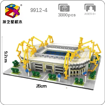 Signal Iduna Park Футбол Old Trafford Камп Бернабеу Сан-сэр стадион Real Madrid Club DIY Алмаз строительные блоки маленькие блоки игрушки без коробки - Цвет: Signal Iduna Park