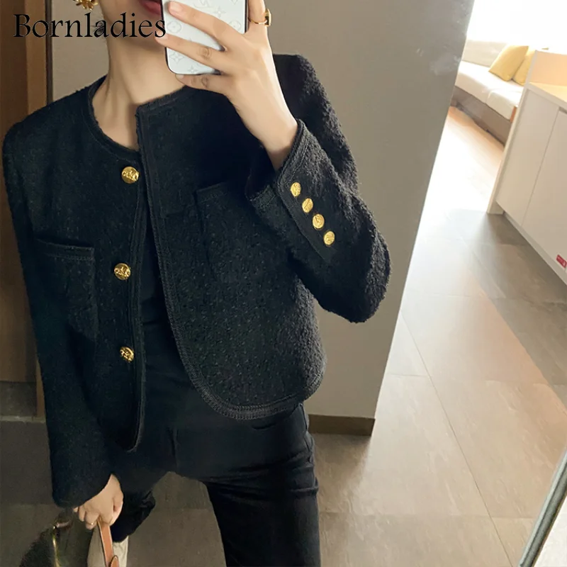 Bornladies шикарный свободный женский корейский Стильный короткий Блейзер осенний