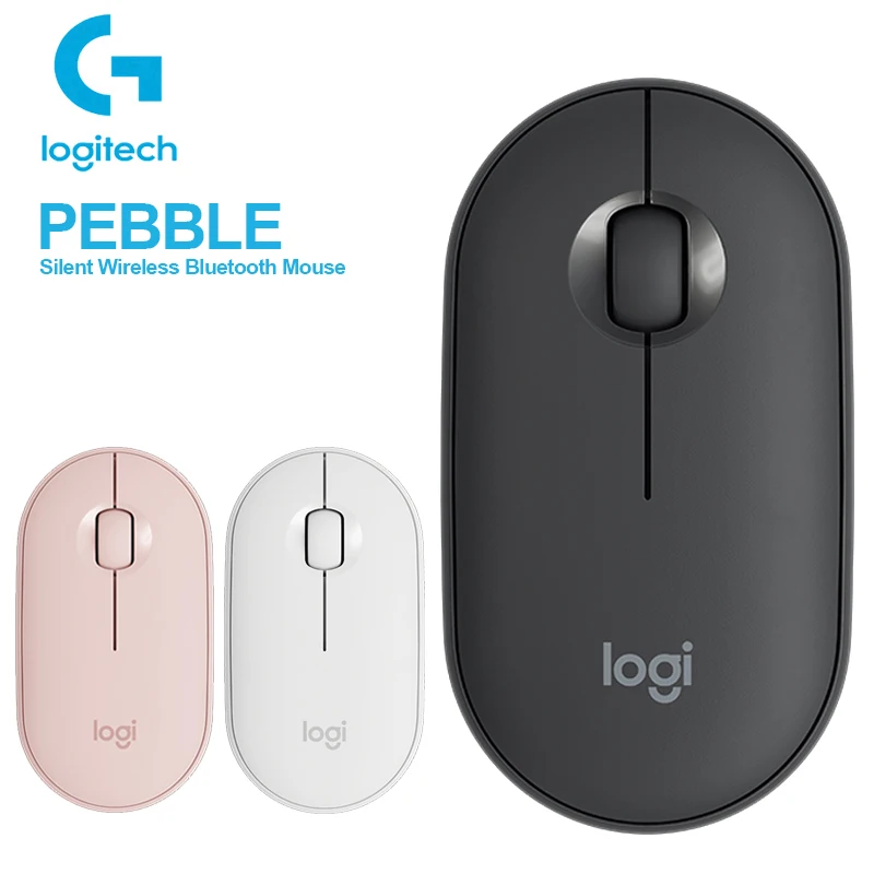 

Logitech PEBBLE Bluetooth Mouse Silent Wireless Mouse Thin&Light Portable Modern Mouse with 1000DPI for Windows 10 8 7 MacOS