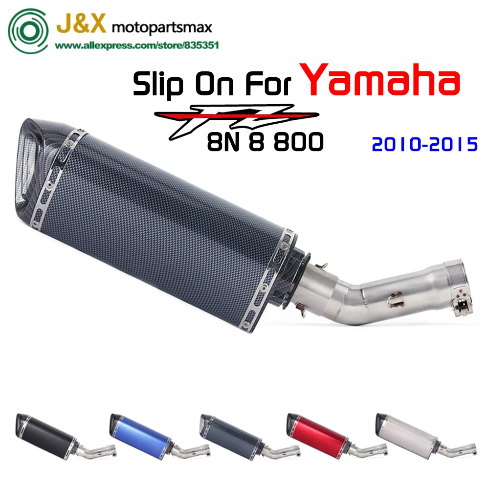 

Slip On For Yamaha FZ8N FZ8 FZ800 2010 2011 2012 2013 2015 Motorcycle Full Exhaust System Muffler Contact Middle Link Pipe