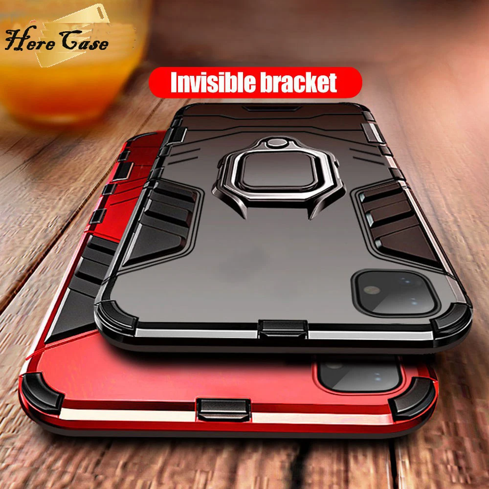 shockproof case for iphone 11 cases x xs max xr magnetic car phone holder cases for iphone 6 case with ring 8 5s hoesje free global shipping
