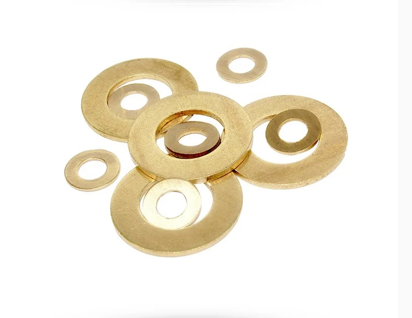 20/100pcs M2 M2.5 M3 M4 M5 M6 M8 M10 M12 GB97 DIN125 Solid Brass Copper Flat Washer Plain Gasket Pad High Quality | Обустройство дома