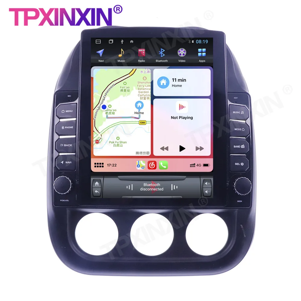 저렴한 무선 카플레이 터치 스크린 스테레오 수신기 자동차 GPS 네비게이션 라디오 플레이어, 지프 컴퍼스 2010-2016 안드로이드 10 128G