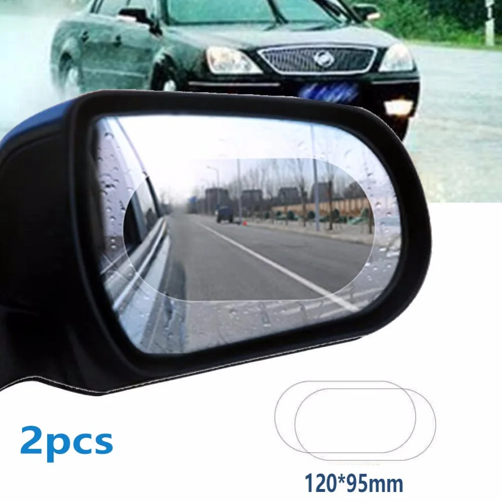 

Bostar 2Pcs 14.5x10cm Car Anti Fog Rainproof Rear View Mirror Window Protective Film PET+Nano Coating #280327
