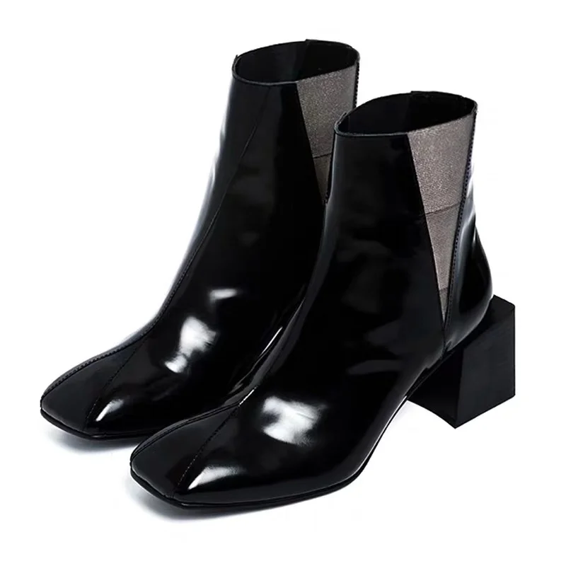 Botas mujer Новинка 2019 года Женские Ботильоны на каблуке красного цвета Ботинки martin