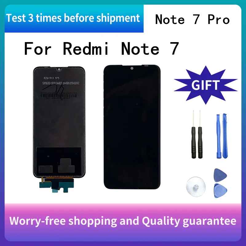 100% для Xiaomi Redmi Note 7 ЖК-дисплей сенсорный дигитайзер в сборе Pro ремонт | Мобильные