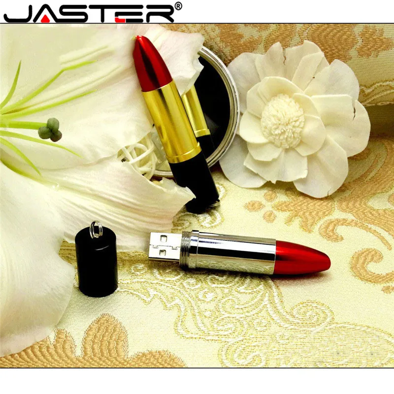 USB флеш накопитель JASTER металлическая помада подарок для девочки горячая