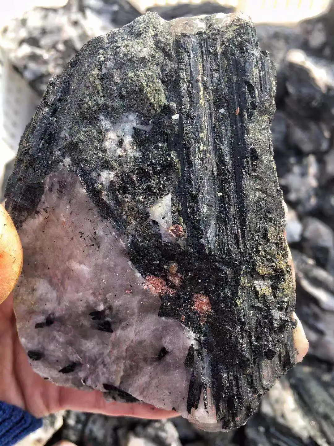 

Natural crystal original stone, colorful tourmaline as ornaments