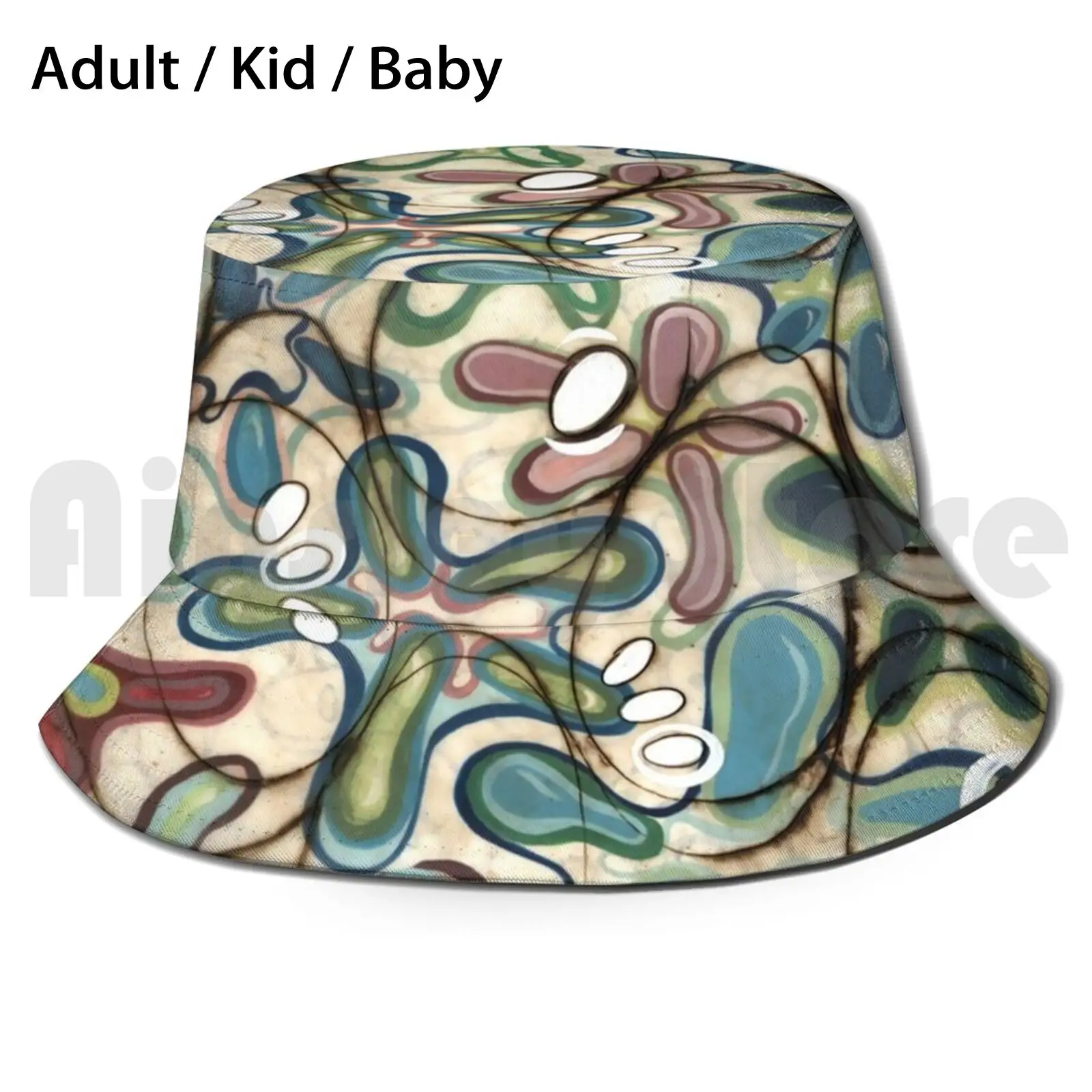 

Fraternal Foliage ( Water ) Sun Hat 693 Bucket Hat Abstract Colorful Biology Botanical Flowers Leaves