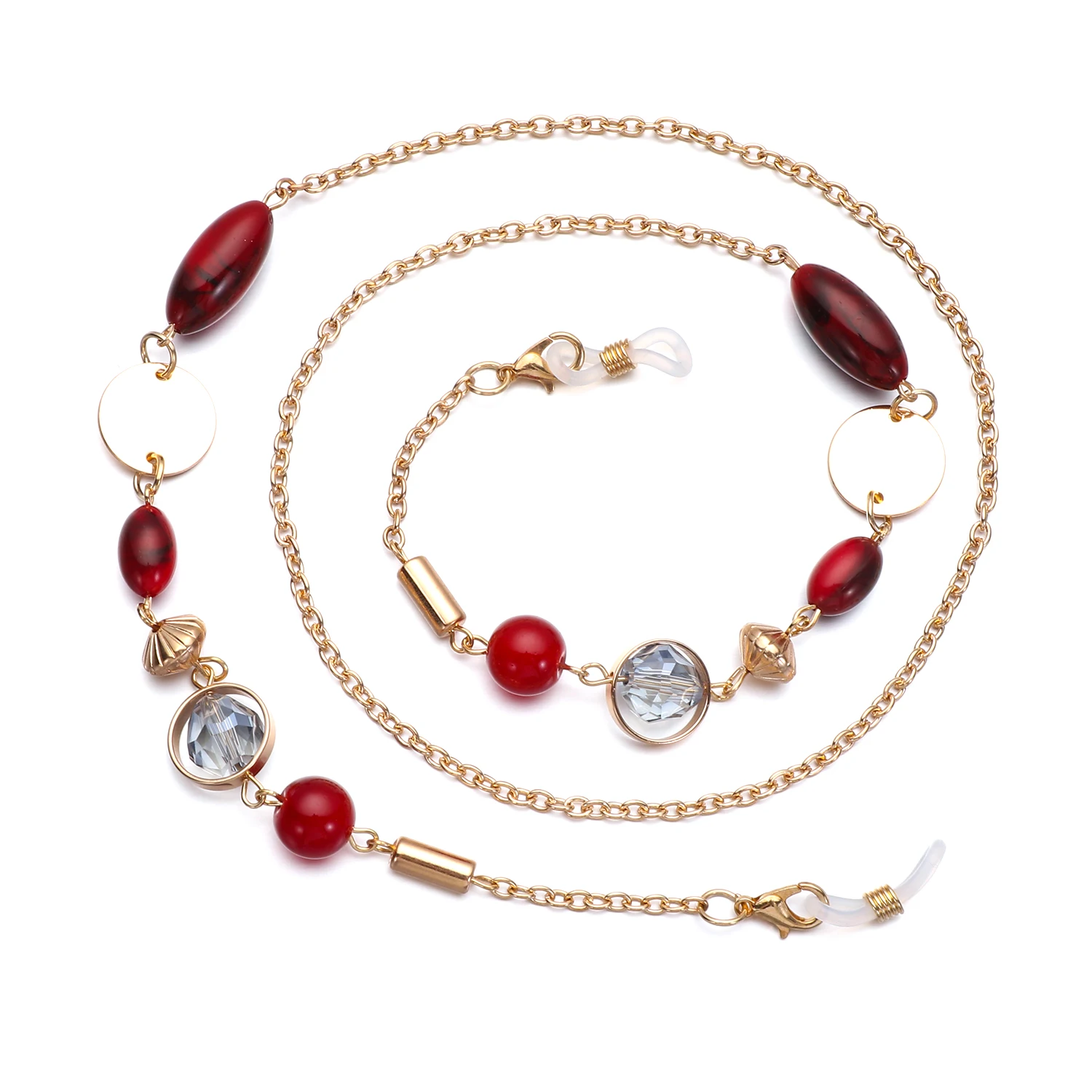

Women Girls Sunglass Eyeglass Necklace Reading Glasses Retainer Strap Holder Anti-drop Chain Crystal Glasses Chain