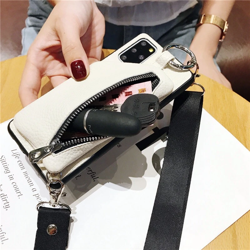 Роскошная кожаная сумка через плечо чехол-кошелек для наушников чехол телефона