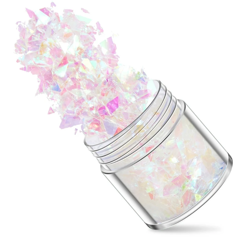 

30 Colors Manicure Shell Cellophane Colorful Candy Aurora Papers Hard Epoxy Filling Nail Polish Adhesive Nail Decoration