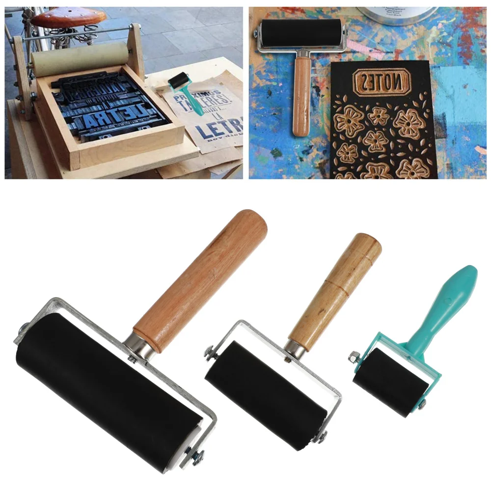 

3pcs Painting Roller Portable Roller Brush Drawing Rollers Painting Rollers