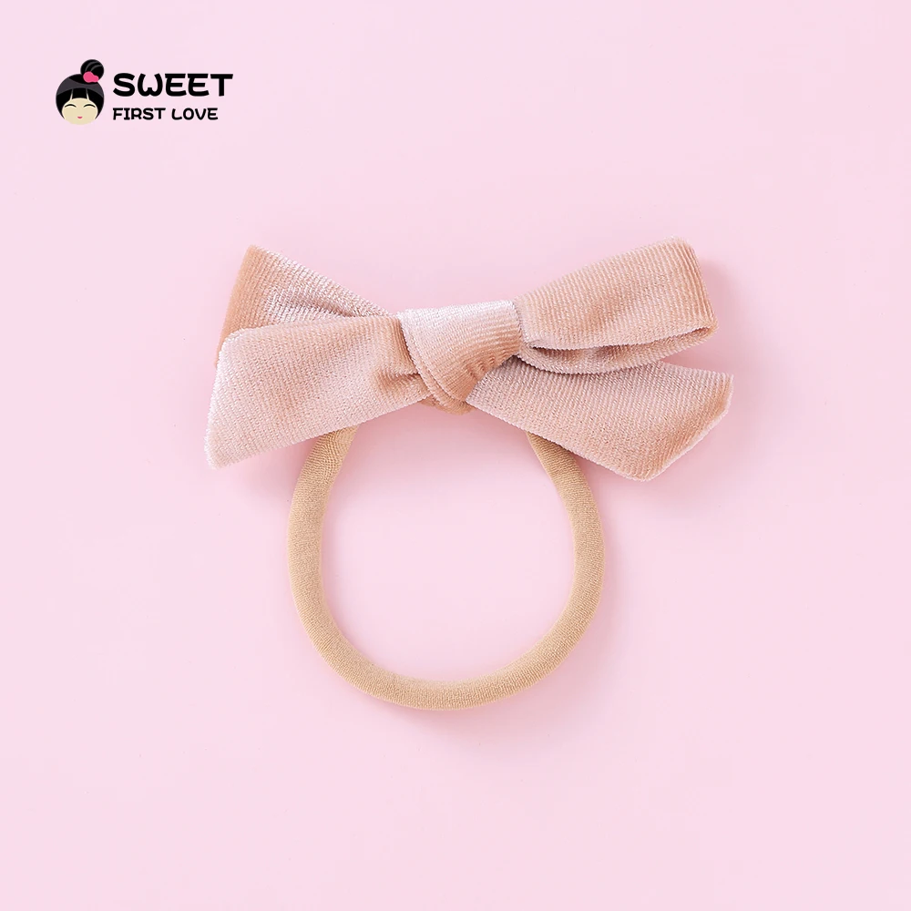 13 шт./лот детское вельветовое повязки для волос 10*4,5 см Sweet Love»(«Сладкая любовь» для девочек, с бантом, из мягкого нейлона и шифона со вставками в полоску, повязка на голову детская эластичная повязка на голову; аксессуары для волос; обертывания