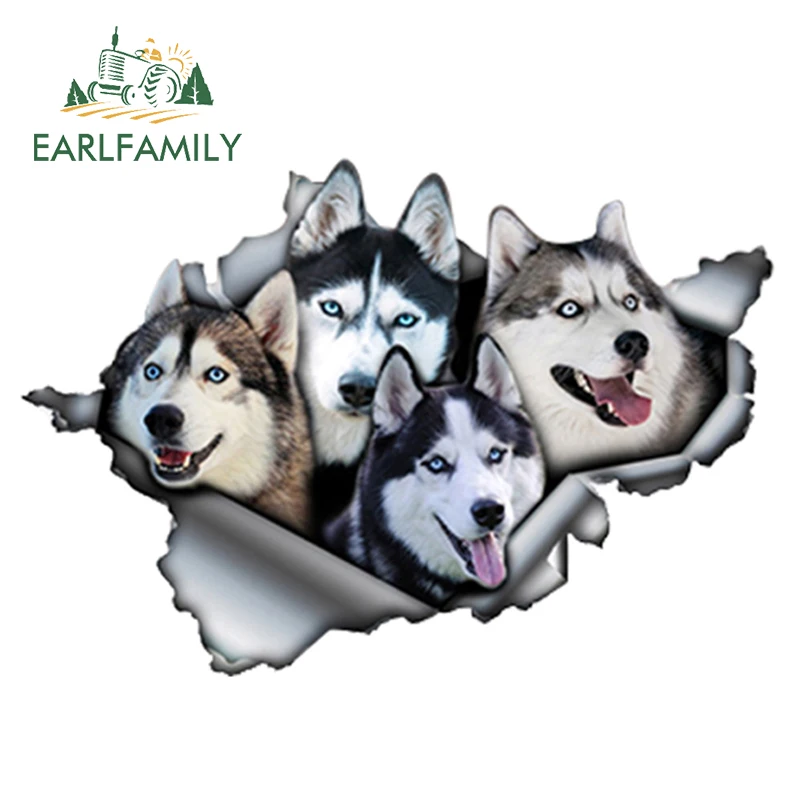EARLFAMILY, 13 см x 8,9 см, забавные лайки, автомобильные наклейки, рваные металлические наклейки, светоотражающие наклейки, водонепроницаемые 3D наклейки для автомобиля, наклейки для домашних животных, собак