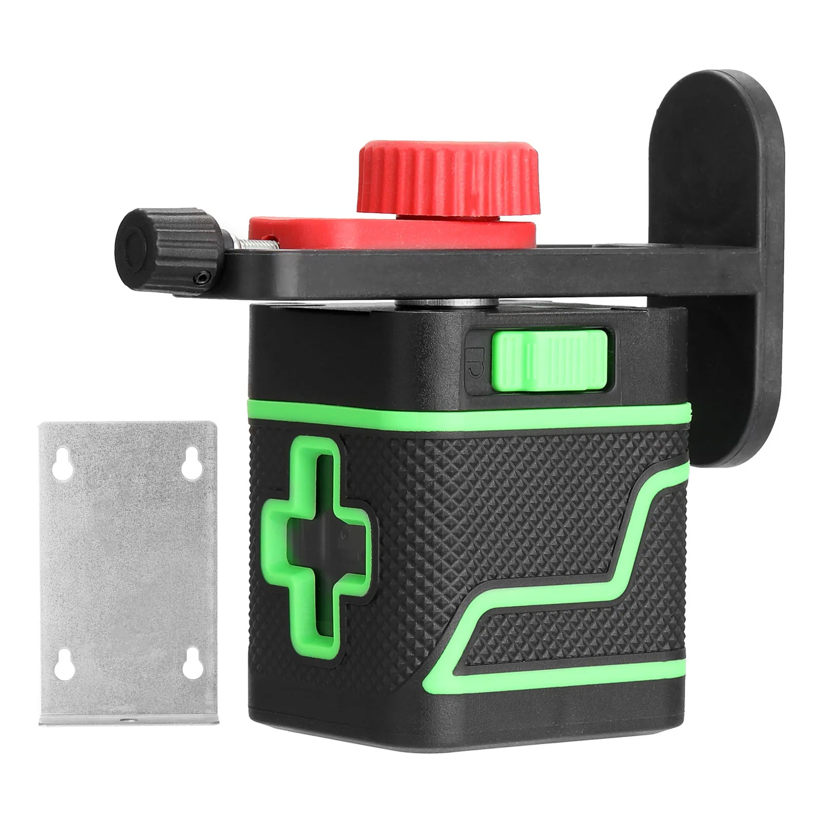 

High Brightness 2 Lines Laser Level 3° Self-leveling Leveling Tool Vertical Horizontal Line with Iron Board Wall-mounted Bracket