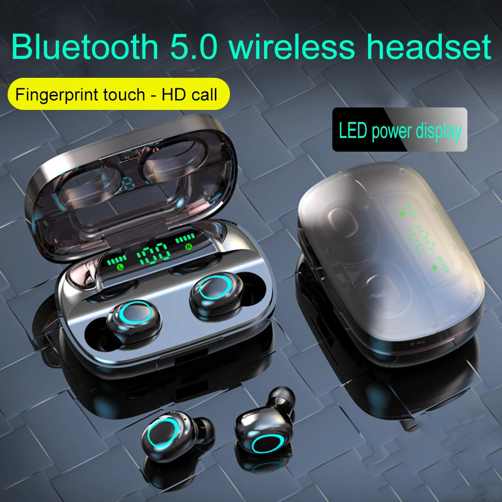 Беспроводные наушники 5 0 стерео Bluetooth TWS беспроводная гарнитура с внешним