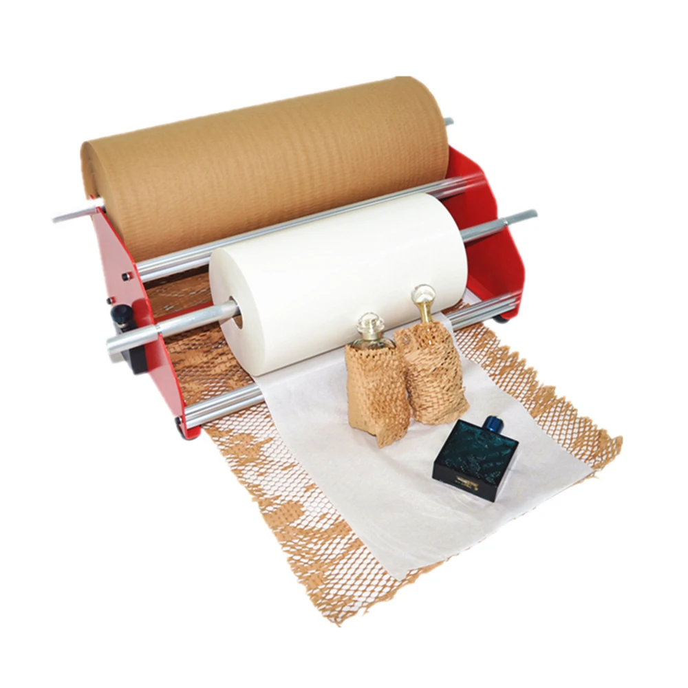 

Hysen RTS High Quality Manual Output Wrapping Dispenser Honeycomb Kraft Paper Double Reel Dispenser
