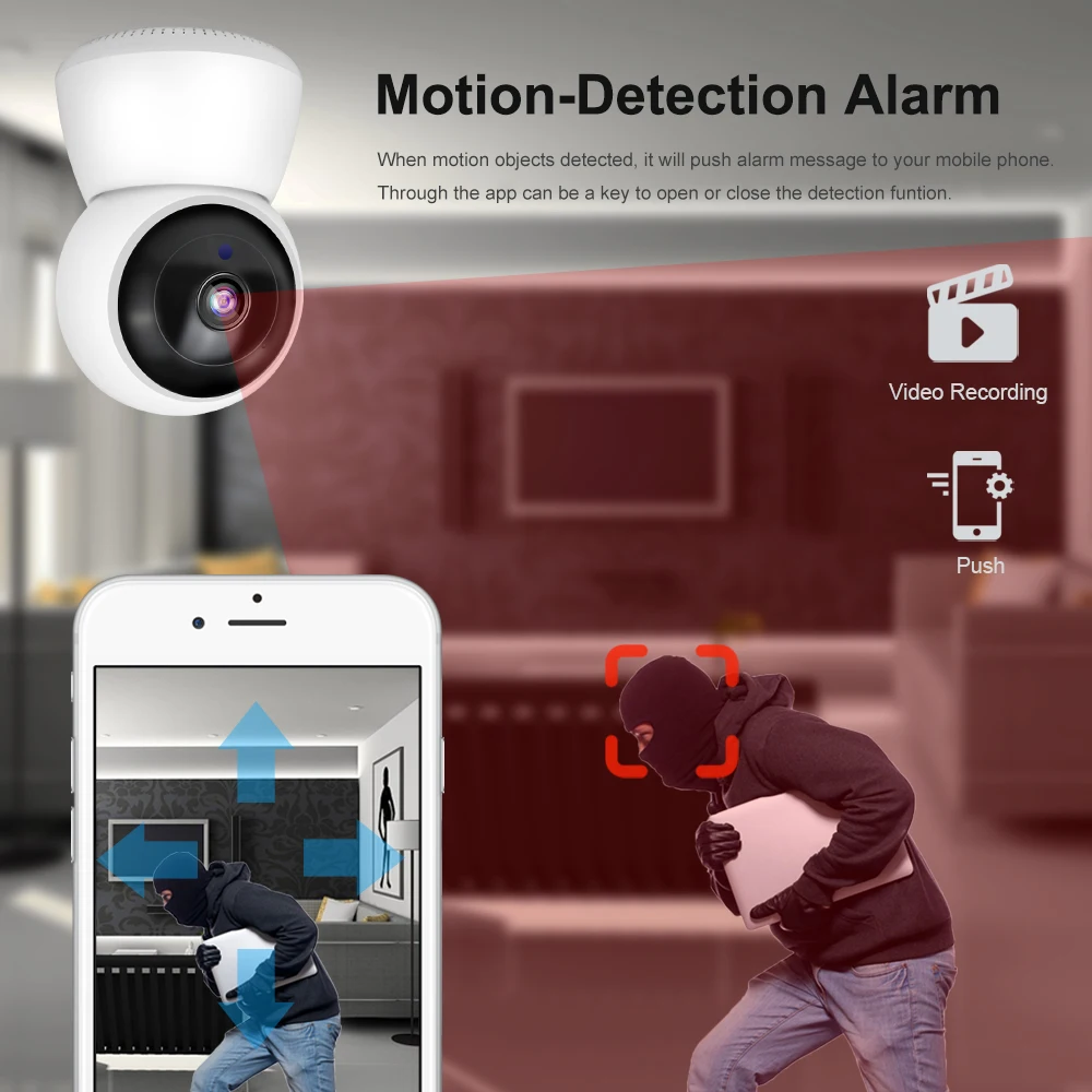 WIFI IP камера 1080P Tuya умная Домашняя безопасность Беспроводная сетевая 2MP HD CCTV