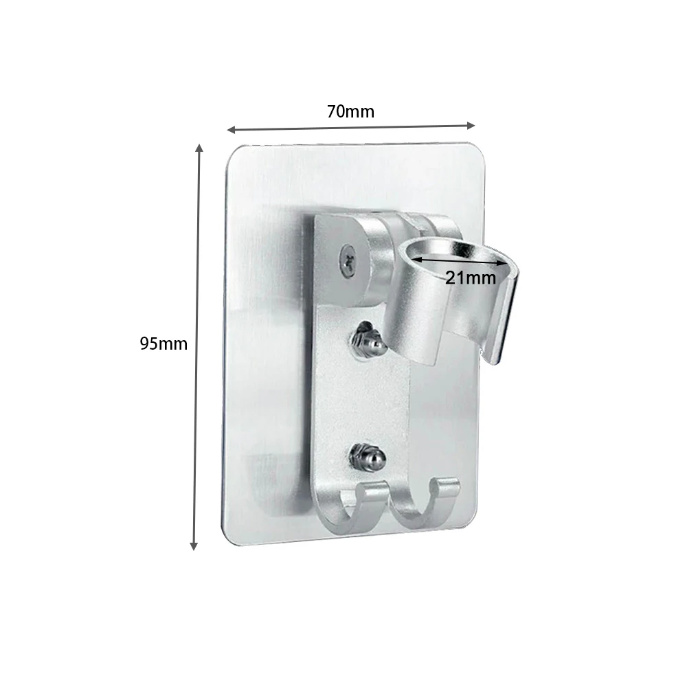 strong adhesive 90° aluminum wall gel mounted shower head holder adjustable bathroom accessories stand bracket free global shipping