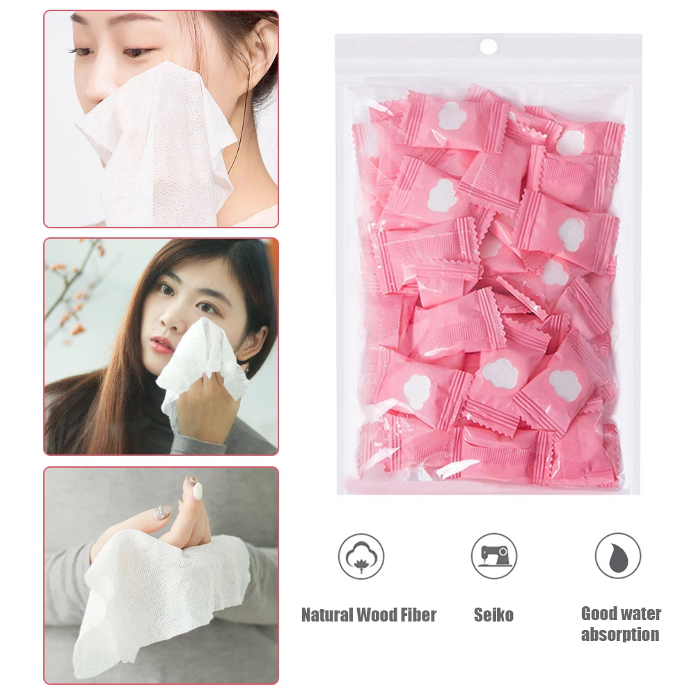 30 шт одноразовые натуральный хлопок сжатого Портативный для путешествий