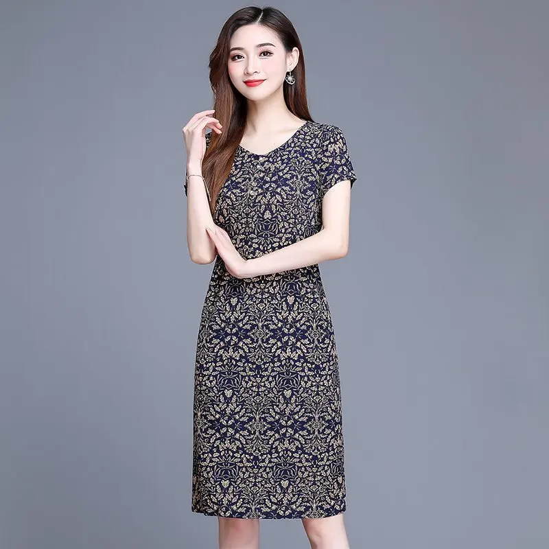 

Women 2021 Mini Dress Large Big Printed Sexy Summer Boho Casual Party Elegant Dresses Plus Sizes
