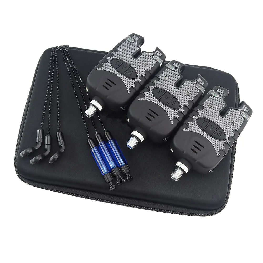 

3PCS Fishing Bite Alarm Tackle Bite Alert Carp Bite Alarm Fishing Bite Indicator With Storage Box Fishing Black Strong Durable