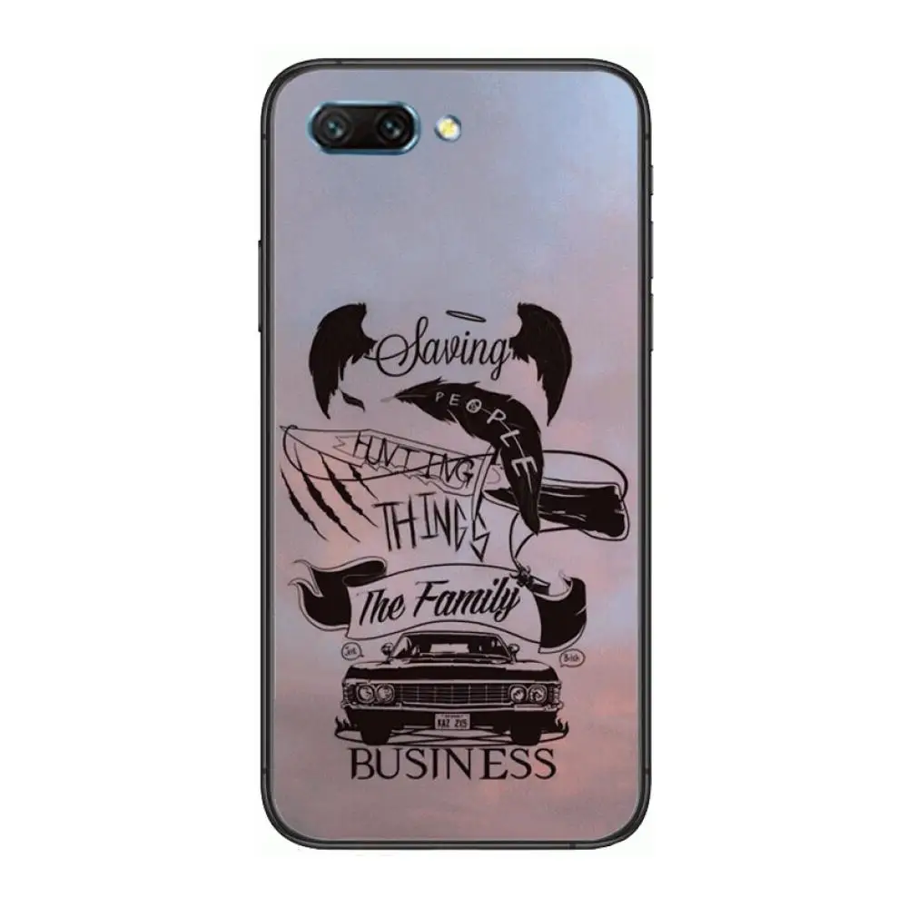 

Art America Supernatural clear Phone Case For Huawei Honor 10 9 8 7 N Pro Lite A C RU Black Etui Coque Hoesjes comic fashion
