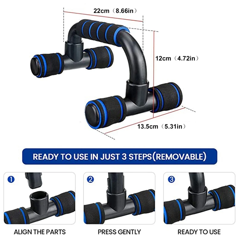 

1Pairs Steel ABS Push Up Bar Stand Push-up Rack For Fitness Chest Training Exercise Gym Fitness Equipment Body Building