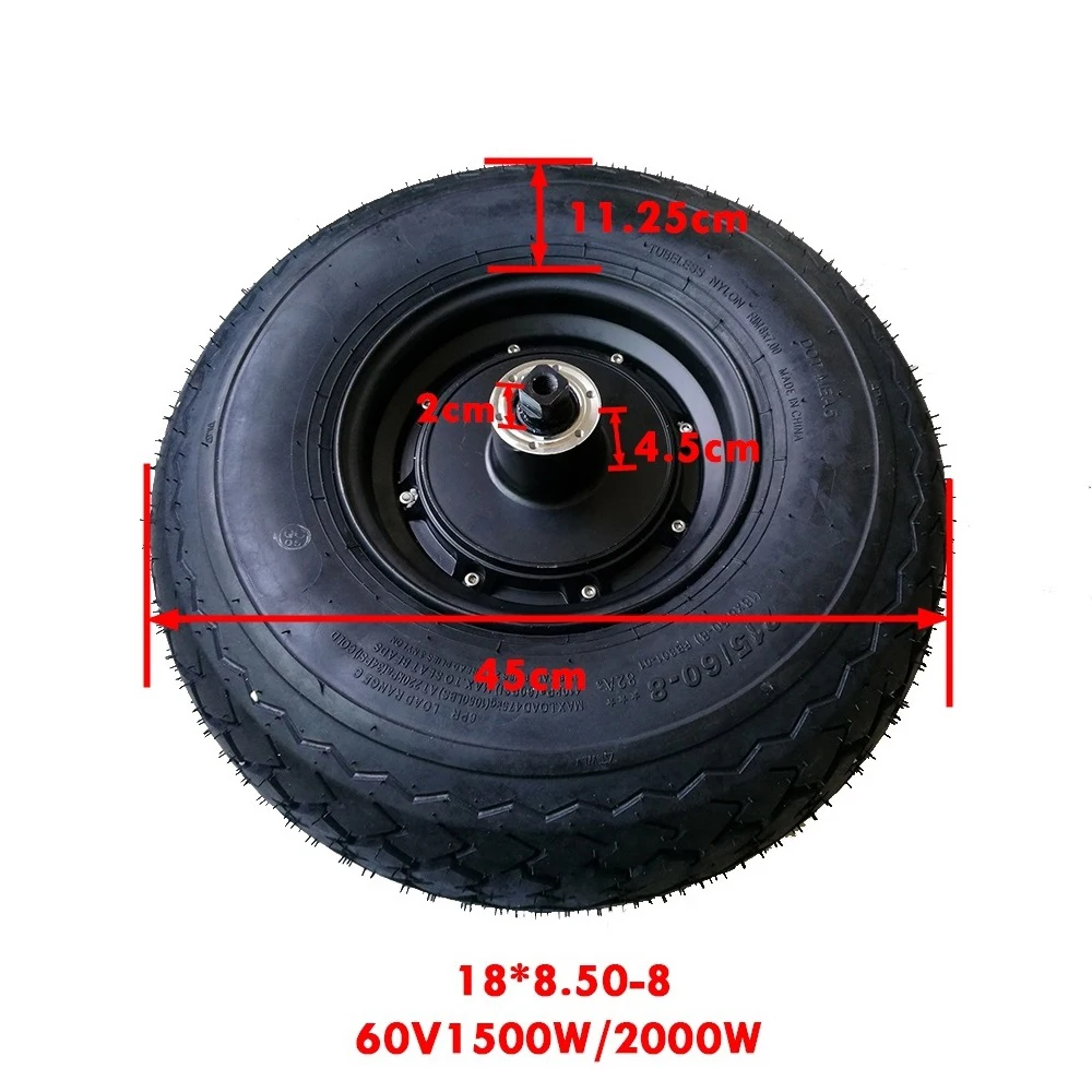 60V 1500W 2000W 18 дюймов расширить мотор для центрального движения Электрический
